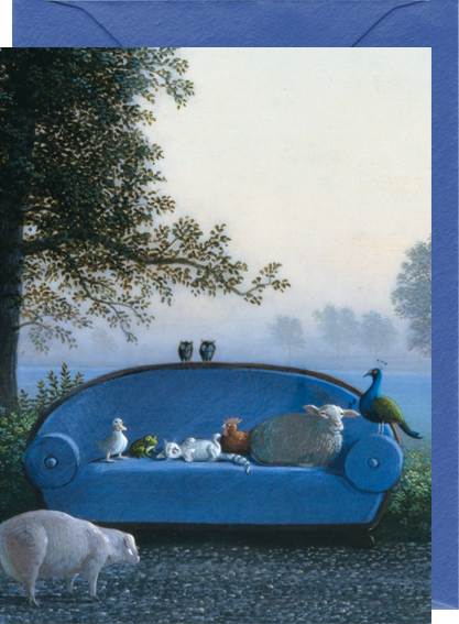 Minikärtchen "Das blaue Sofa"