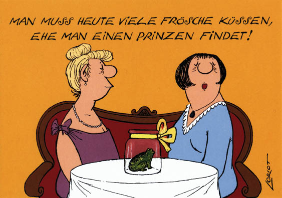 Postkarten-Set von Loriot "Mann/Frau/Paar"