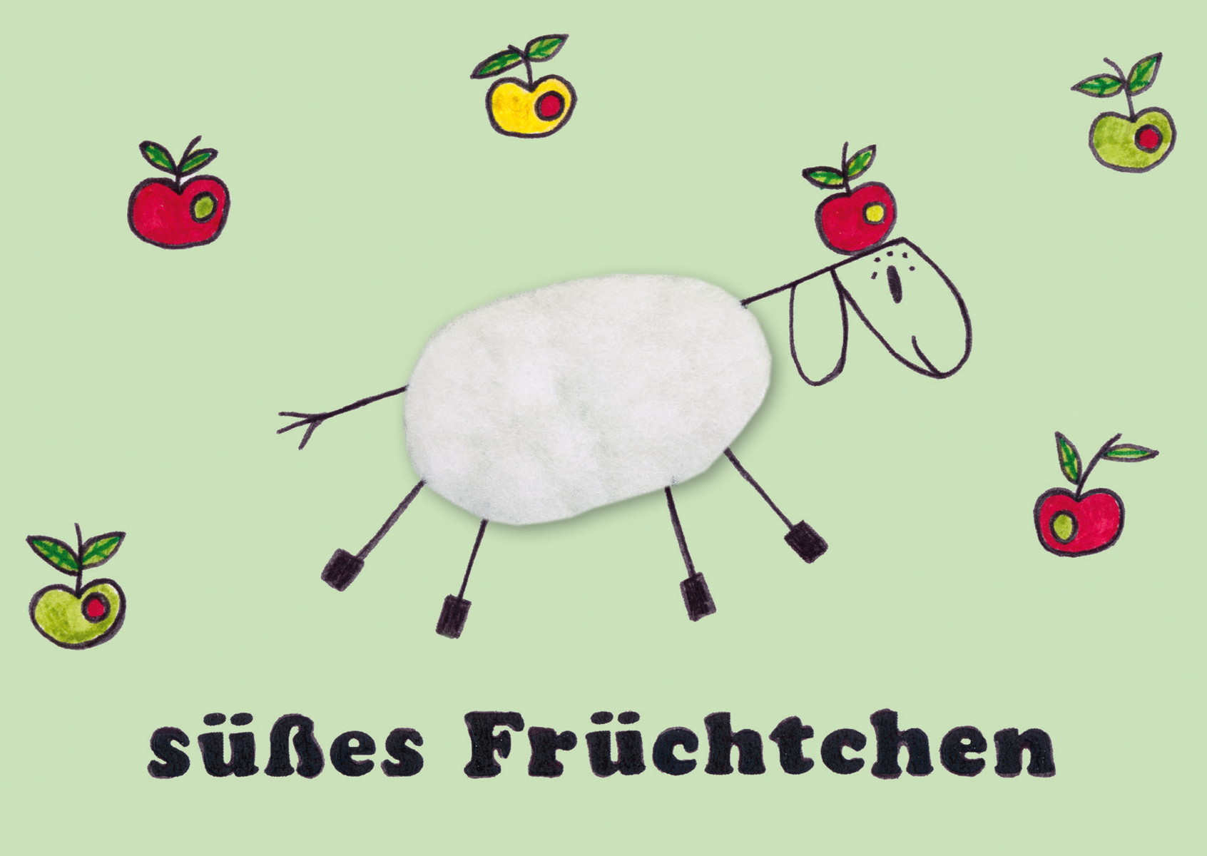 Plüschkarte "Süsses Früchtchen"