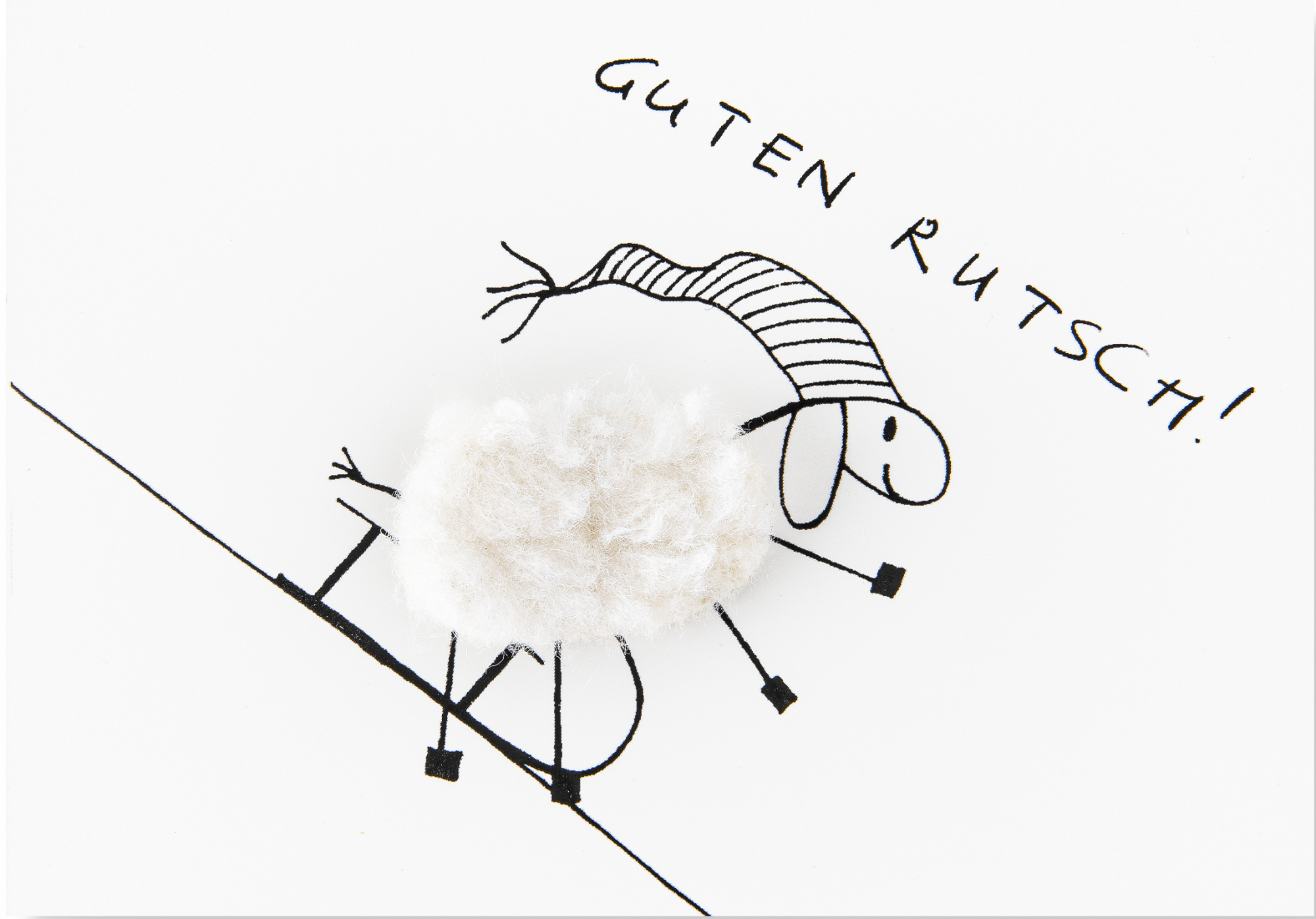 Plüschkarte "Guten Rutsch"