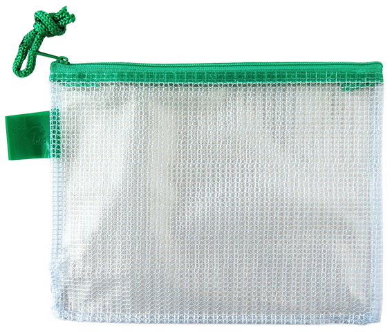 Transparent zipper bag in 4 colors, small