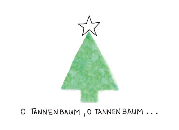 Plush card "Oh Christmas Tree"