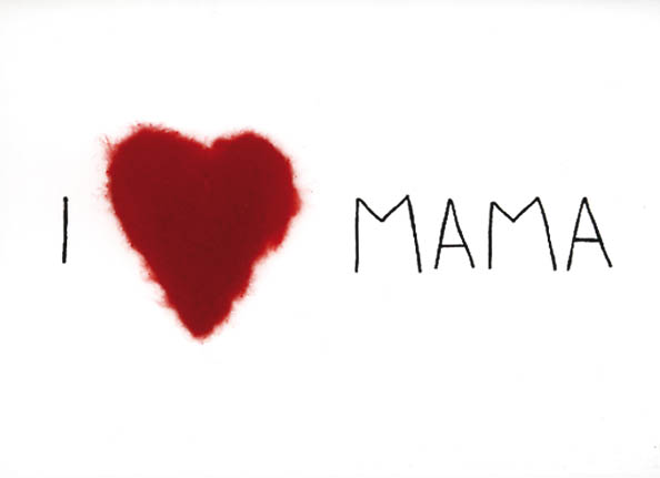 Plush card "I love Mama"