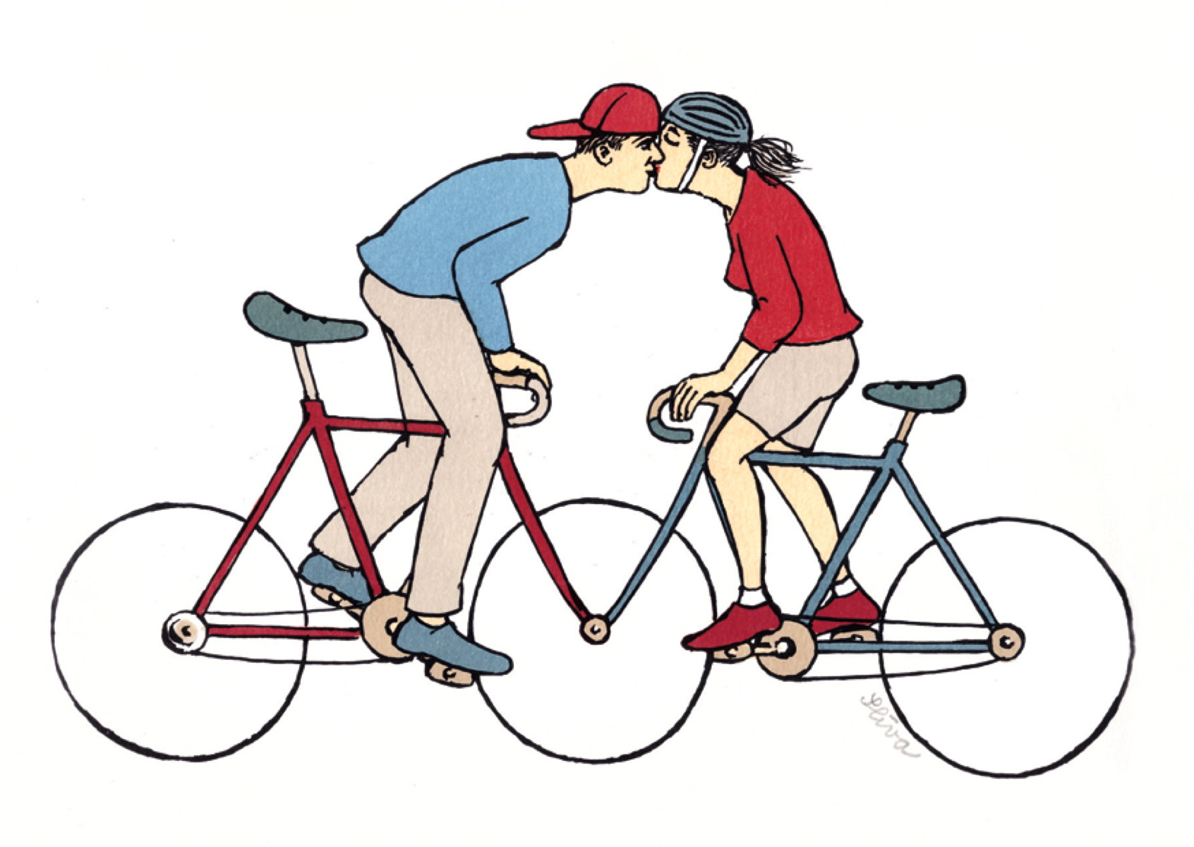 Cyclist's kiss
