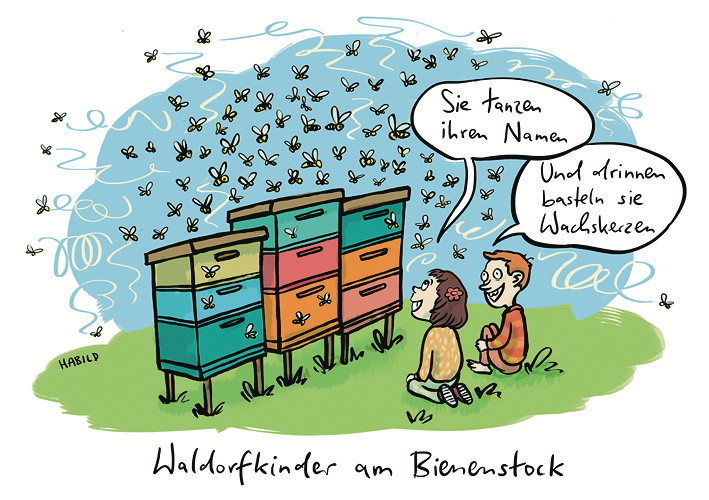 Waldorfkinder am Bienenstock