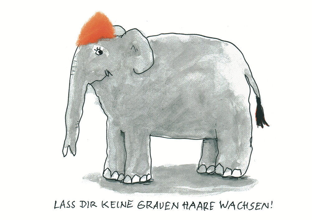 Plüschkarte "Keine grauen Haare"