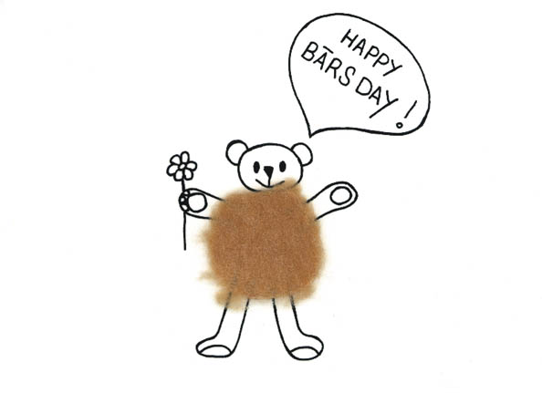 Plüschkarte "Happy Bärsday"