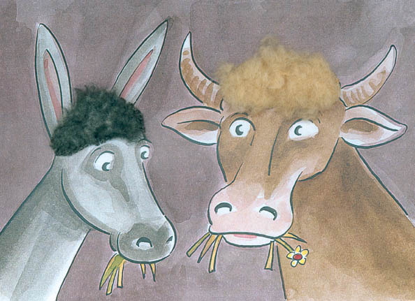 Plush card "In the stable"