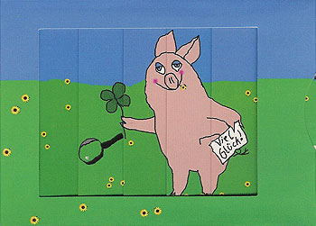 Sliding card "Much luck"