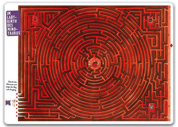 Labyrinth-Tischset "Im Labyrinth des Minotaurus"