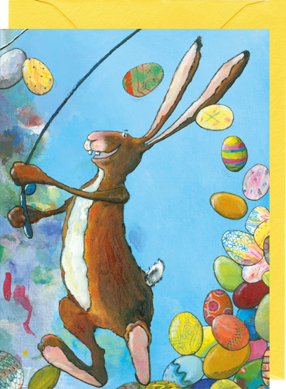 mini & envelope "Egg fisherman"
