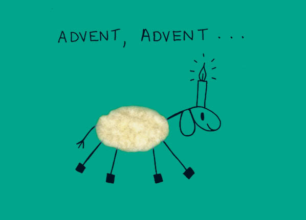 Plüschkarte "Advent; Advent"