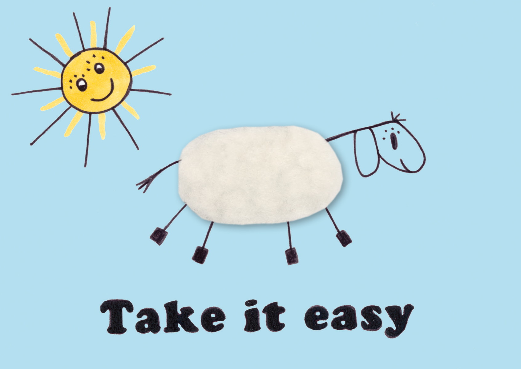 Plush card "Take it easy"