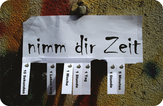 Magnet „Zeit nehmen“