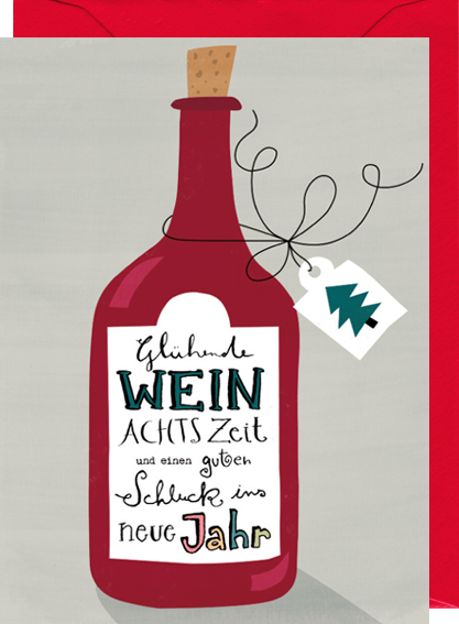 Minikärtchen "Glühende Wein-achtszeit"