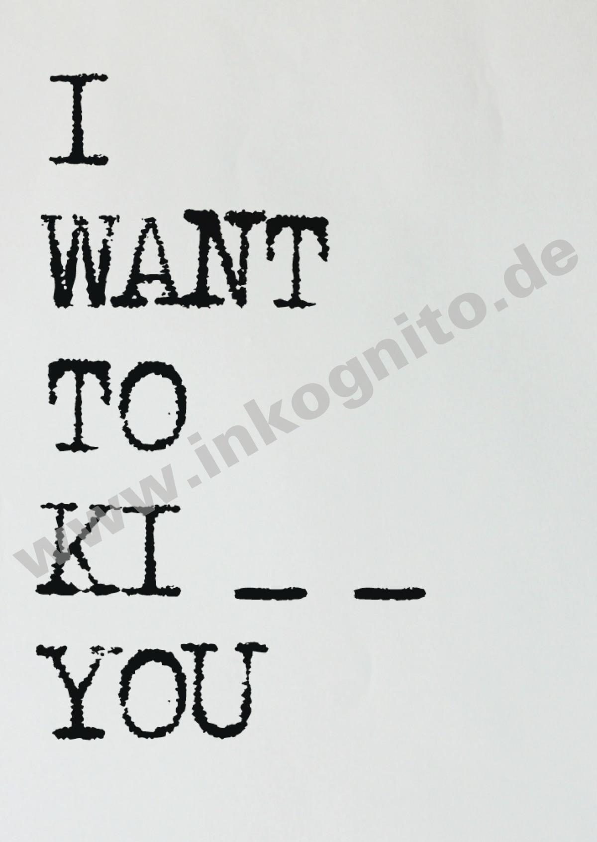 I want to...