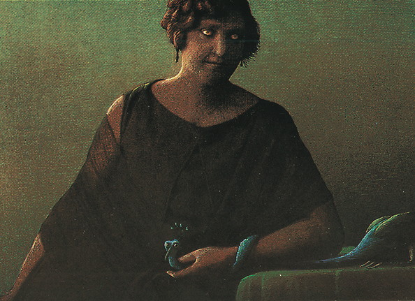 5110 Peacock and Woman