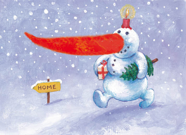Plush card "I´ll be home for christmas2
