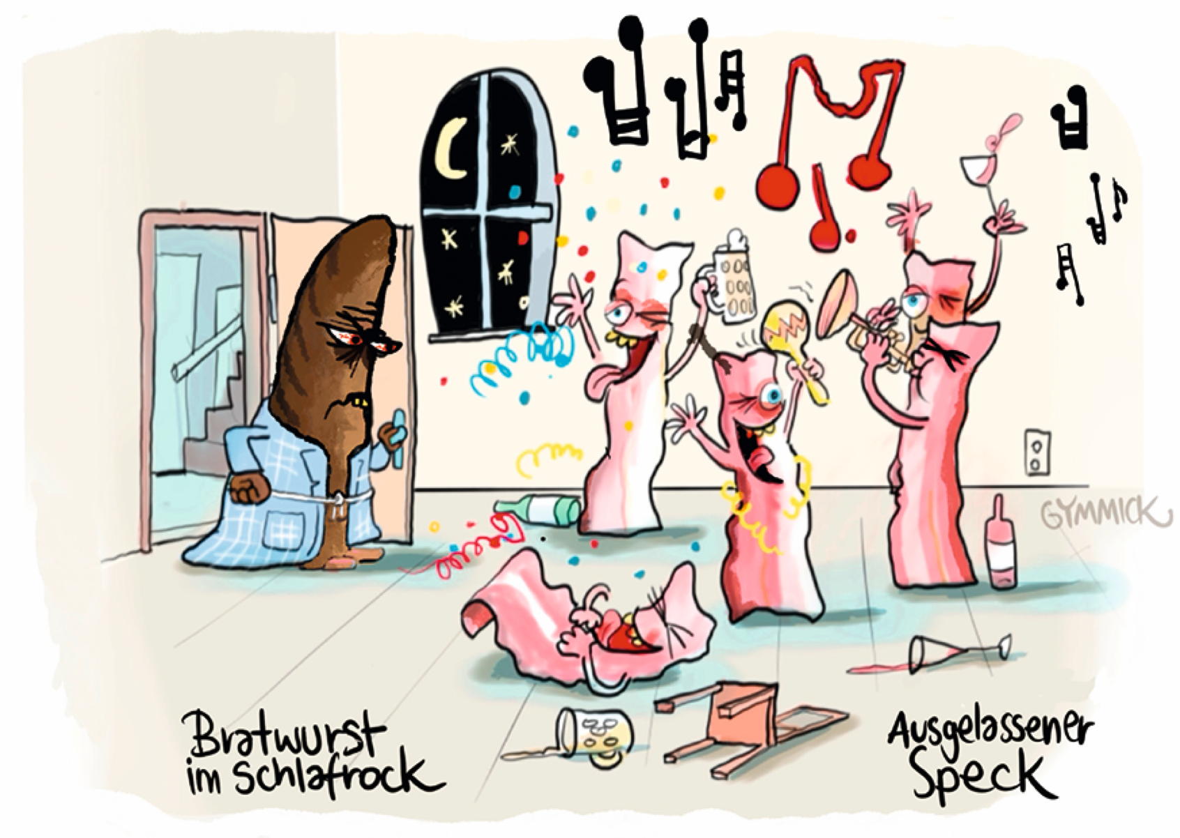 Bratwurst und Speck Bratwurst und Speck