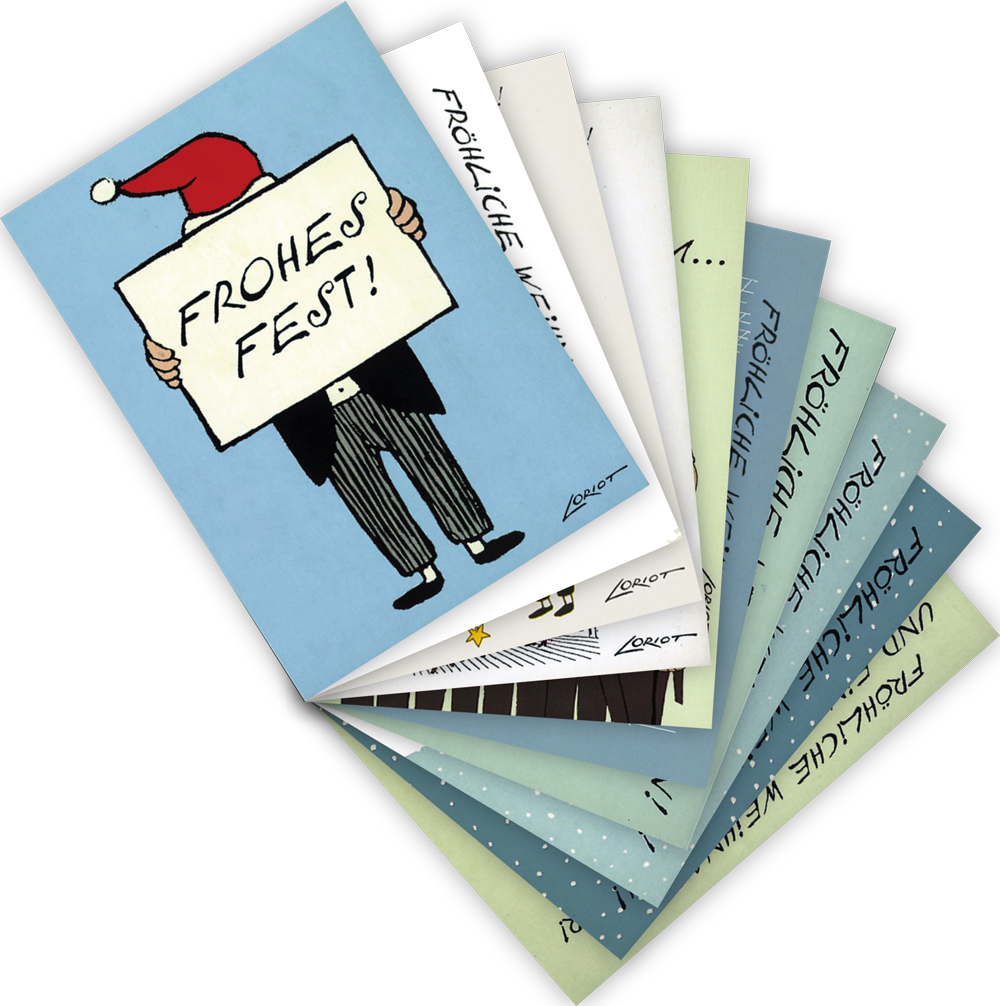 Postkarten-Set "Weihnachten Loriot"