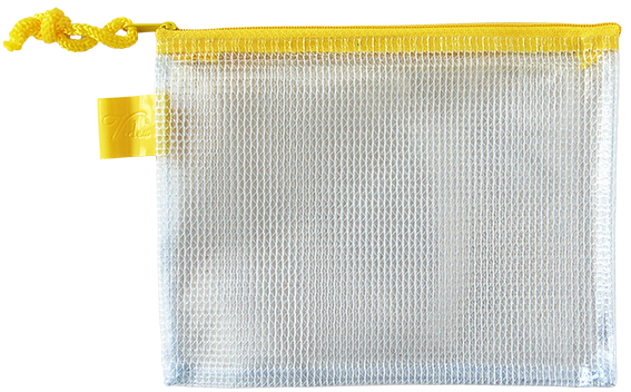 Transparent zipper bag in 4 colors, large