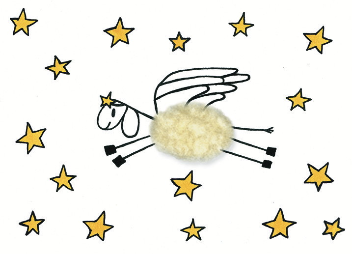 Plush card "Angel sheep"