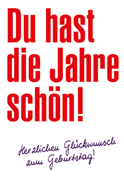 78334-5 KD Du hast die Jahre schön