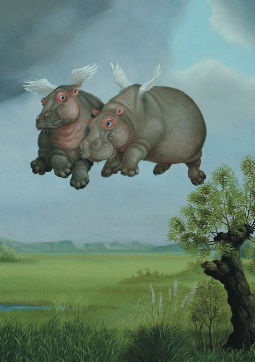 Flying hippos