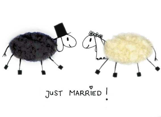 Plush card "Just married"