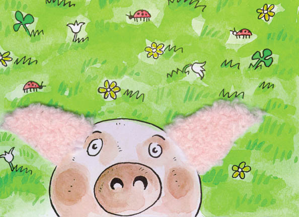 Plush card "pig"