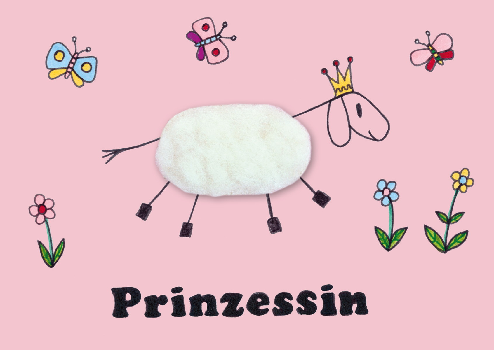 Plüschkarte "Prinzessin"