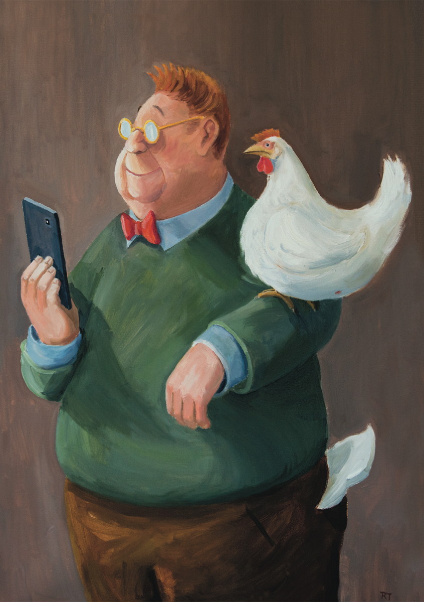 Selfie mit Huhn