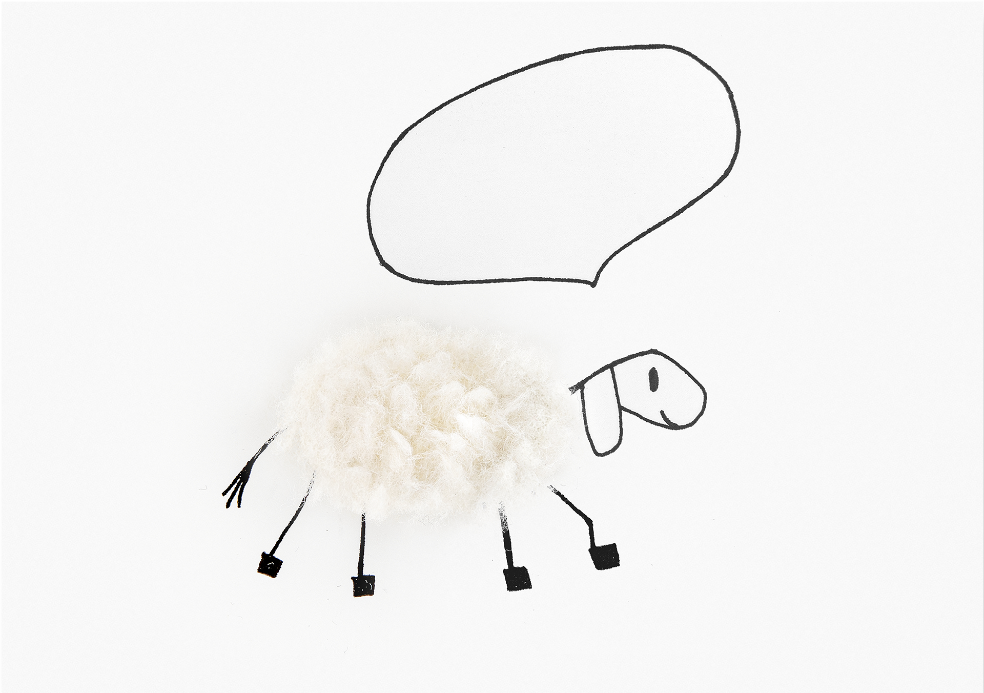 Plüschkarte "Sprechblase"