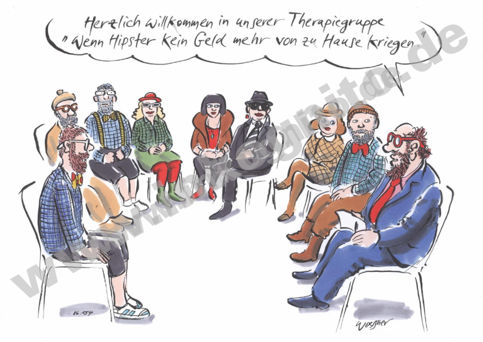 Hipster Therapiegruppe