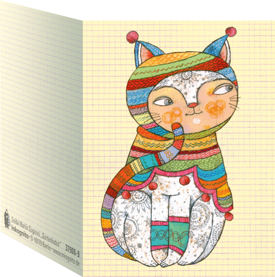 mini & envelope "Garden cat"
