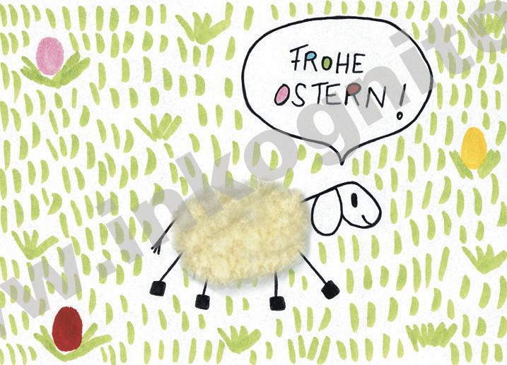 Plüschkarte "Frohe Ostern"