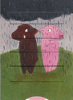 Sliding card "In the rain"