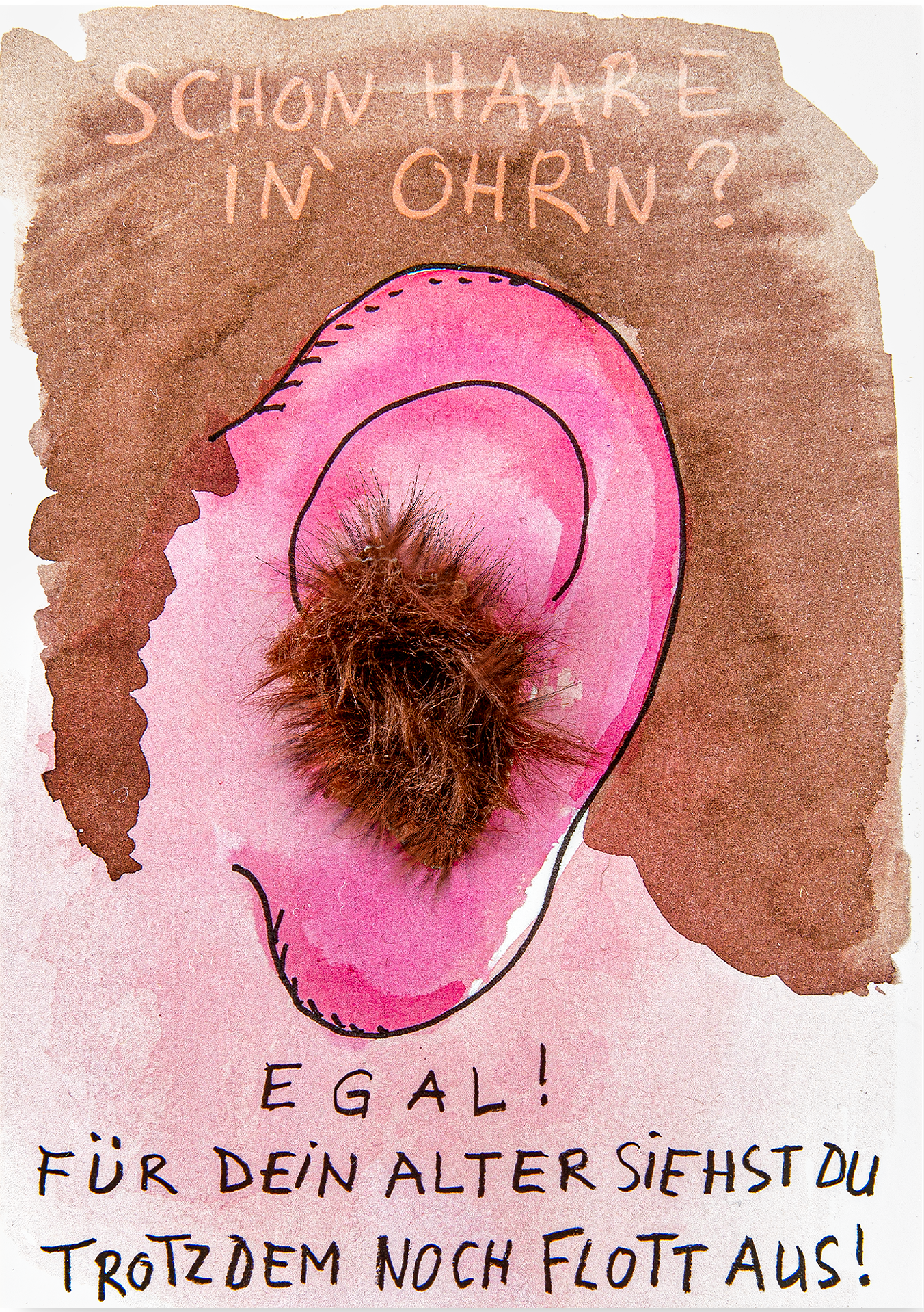 Plüschkarte "Ohren"