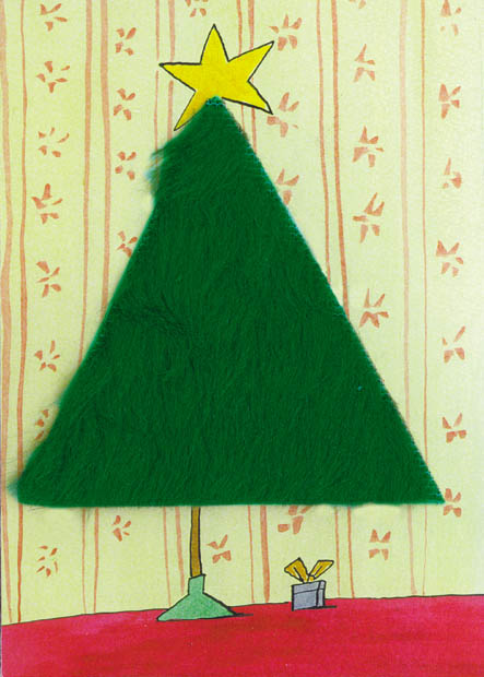 Plush card "Christmas tree"