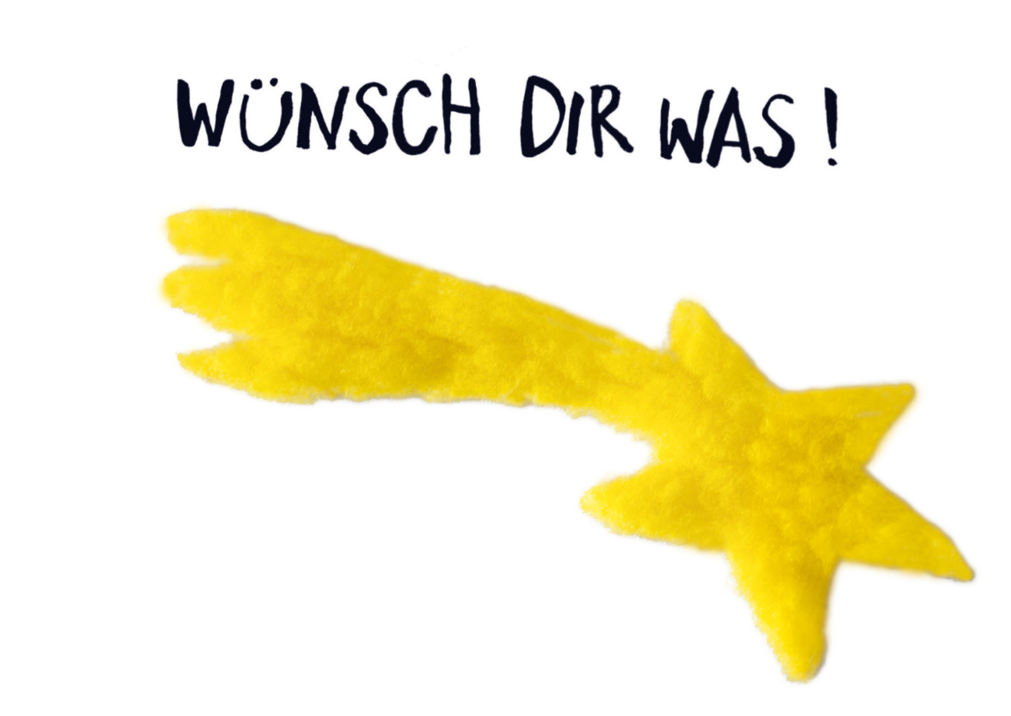 Plüschkarte "Wünsch dir was"