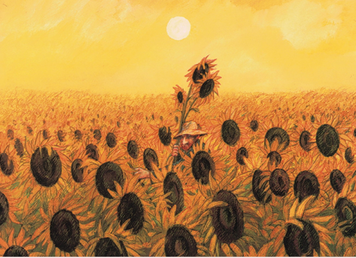 Vincent klaut mal wieder Sonnenblumen