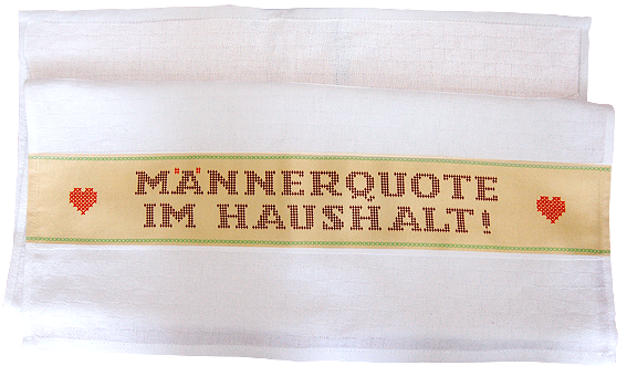 Tea towel "Männerquote"